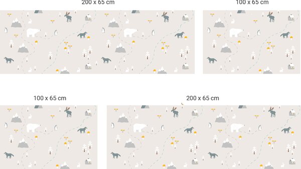 FUGU Ochrana zdi za postel - Za polárním kruhem Varianta ochrany zdi: Delší strana postele 200x65 cm