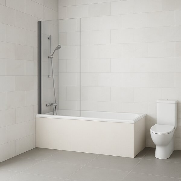 Vanová zástěna PURE V1 75x140 - jednodílná, čiré sklo