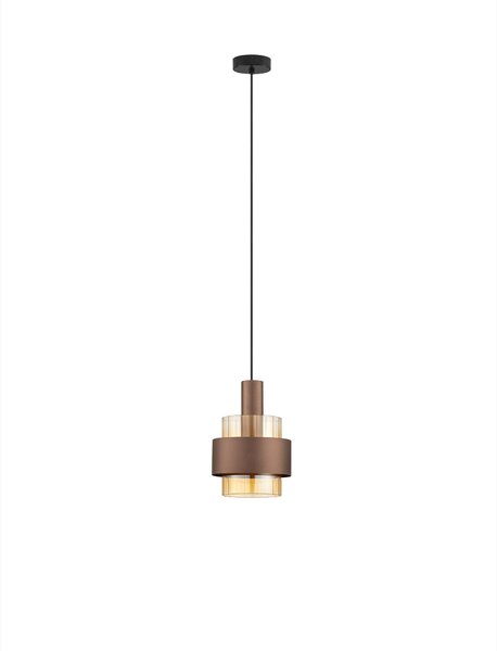 Závěsné svítidlo Serena jantarové a kávové 18,5 x 150 cm – Zlatá