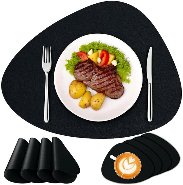 Podložka pod talíř a šálek TRIVAL BLACK (8 ks)
