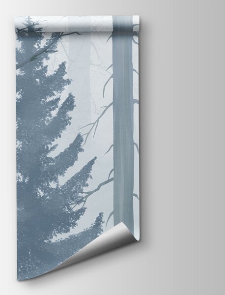 Fototapeta Zamlžený les se stromy, Přírodní fototapety, Populární fototapety - Tapeko.co.cz