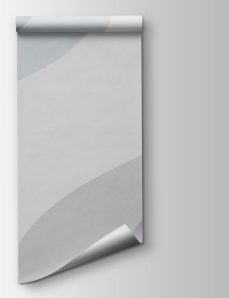 Fototapeta Bílý a šedý vlnitý vzor, Abstraktní fototapety, Populární fototapety - Tapeko.co.cz