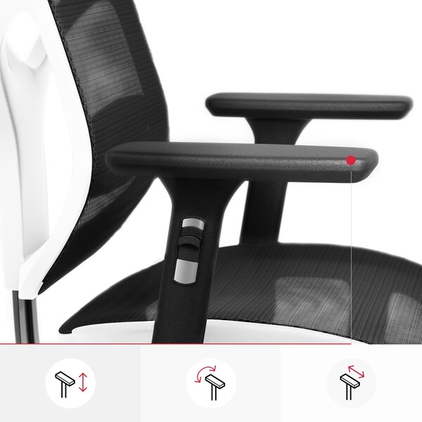 Ergonomická židle DIABLO V-BASIC: bílo-černá