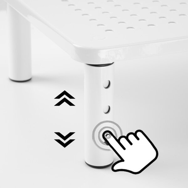 Stojan na notebook / monitor NANKIN se šuplíkem bílý