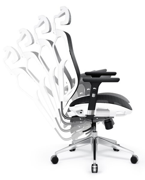 Ergonomická židle DIABLO V-BASIC: bílo-černá