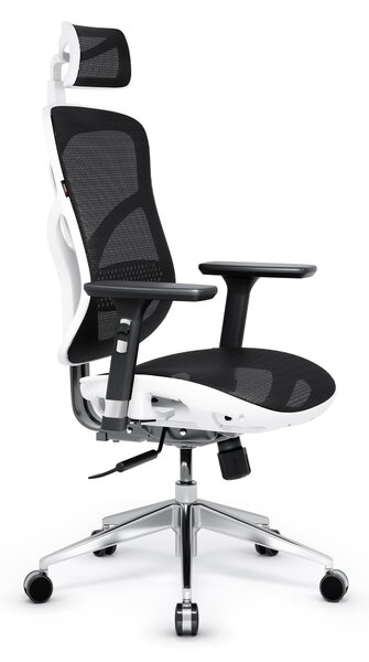 Ergonomická židle DIABLO V-BASIC: bílo-černá