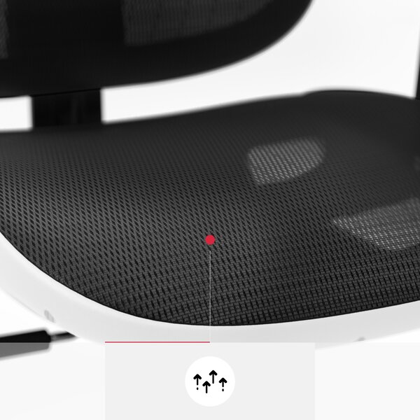 Ergonomická židle DIABLO V-BASIC: bílo-černá