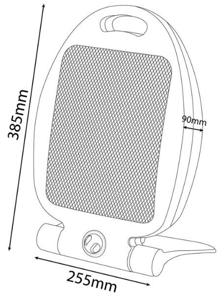 Přenosný infrazářič, 2 stupně výkonu, max 800W