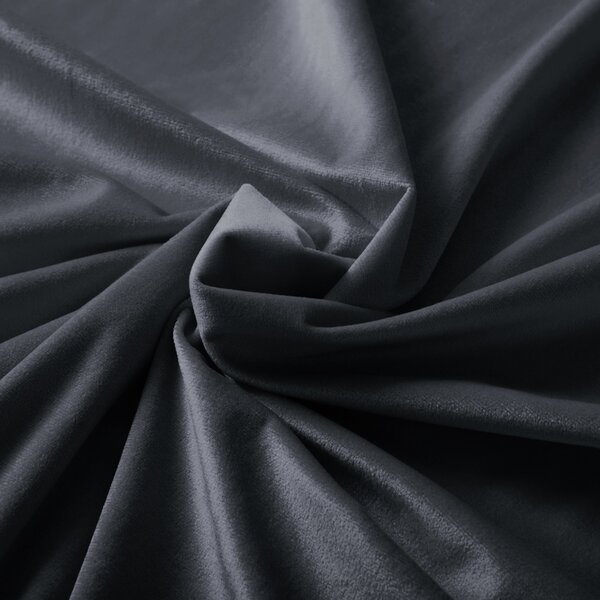 Biante Sametový oválný ubrus Velvet Premium SVP-004 Antracitově šedý 100x140 cm