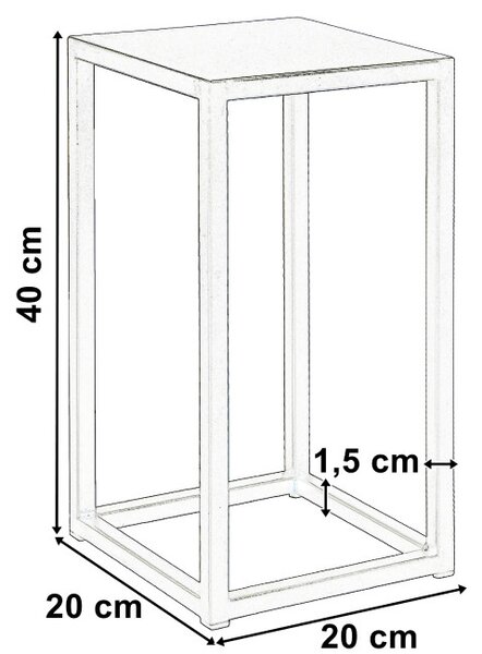Stojan na květiny PIATTO LOFT černý 40 cm