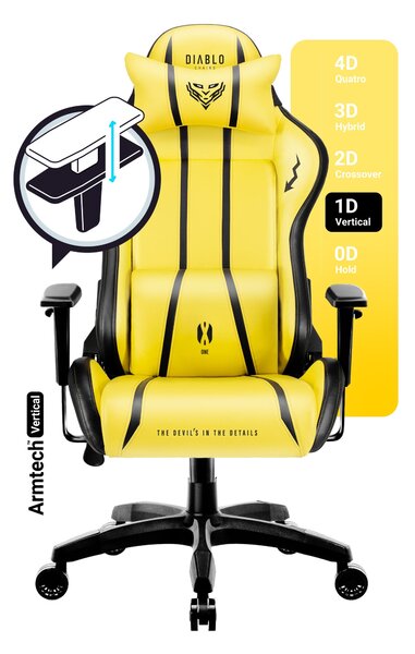 Herní židle Diablo X-One 2.0 Normal Size: Electric Yellow / žlutá