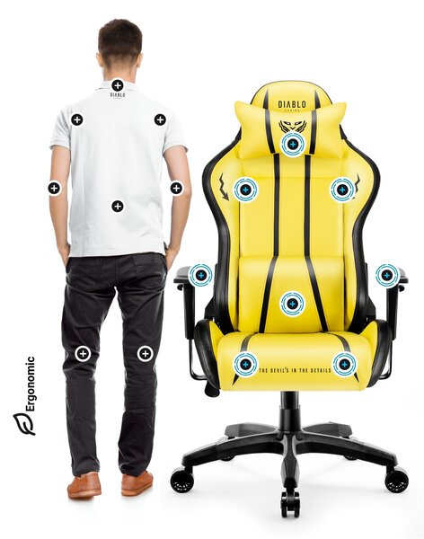 Herní židle Diablo X-One 2.0 Normal Size: Electric Yellow / žlutá