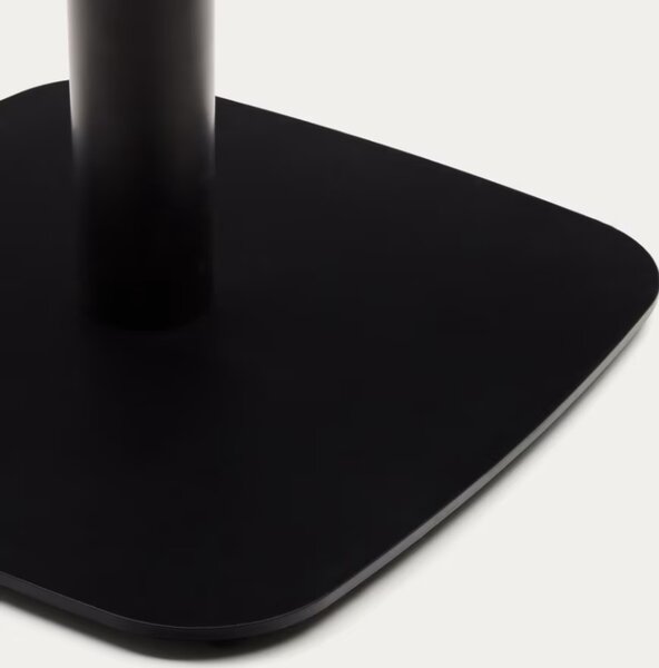 Bílý barový stůl Kave Home Dina 60 cm s černou podnoží