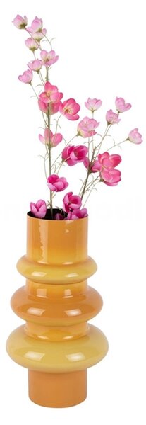 Kovová váza Present Time Grato Small 30 cm, žlutá