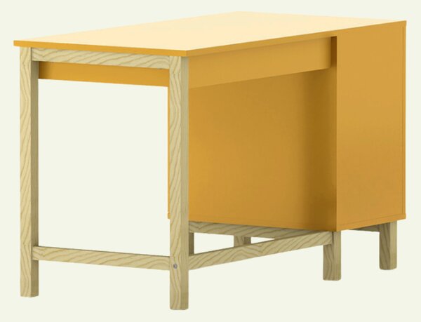 Dětský psací stůl MODEL se šuplíky a skříňkou - Námořnická modrá s černým úchytem, 100x60 cm, Zvolte stranu: Pravá