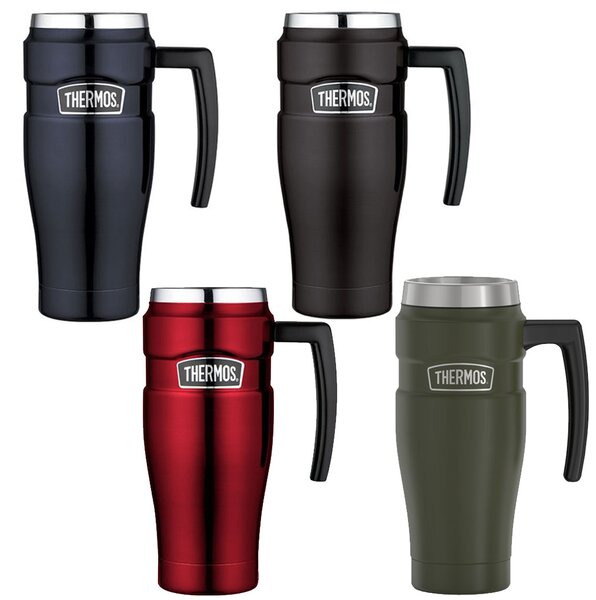 Thermos Termohrnek nerezový těsnící s madlem 0,47l vojenská zelená