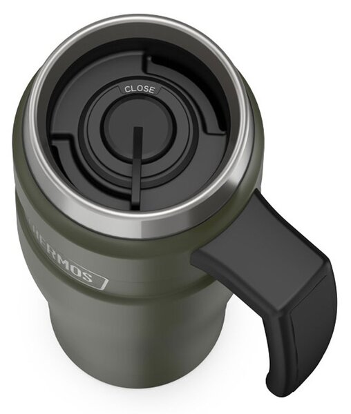 Thermos Termohrnek nerezový těsnící s madlem 0,47l vojenská zelená