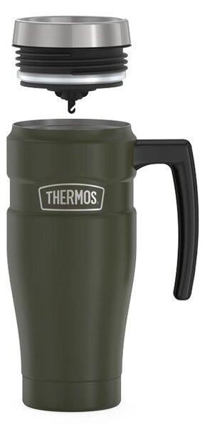 Thermos Termohrnek nerezový těsnící s madlem 0,47l vojenská zelená