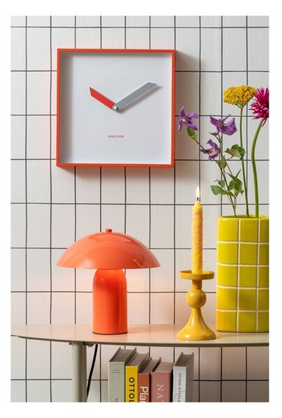 Keramická váza Present Time Retro Tiles trojhranná 26 cm, žlutá