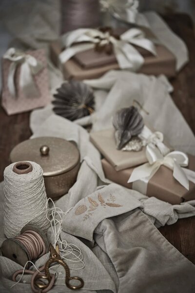 Lene Bjerre Vánoční punčocha Cristie - Linen LB187
