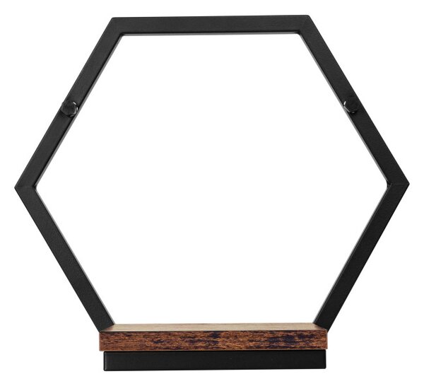 Nástěnný stojan na květiny HONUNG RUSTIC Loft černý
