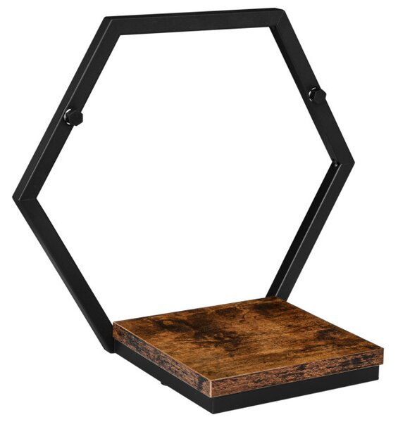 Nástěnný stojan na květiny HONUNG RUSTIC Loft černý