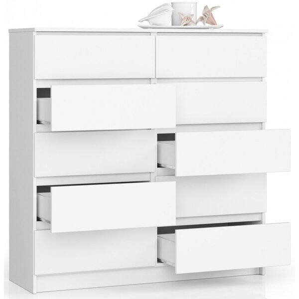 Komoda K120 10SZ bílá