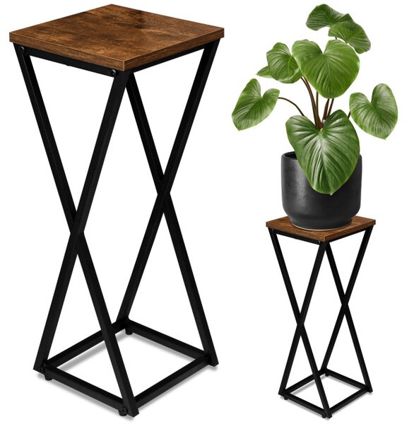 Stojan na květiny KONEL RUSTIC černý 62 cm