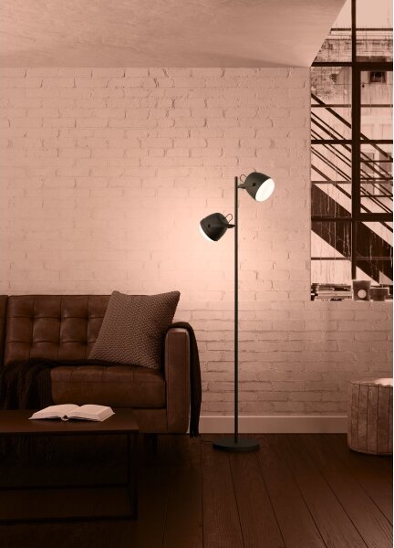 Eglo 390048 - Stojací lampa UPANEMA 2xE27/28W/230V černá