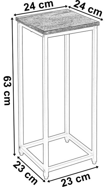 Stojan na květiny ARBEN CRAFT bílý 60 cm