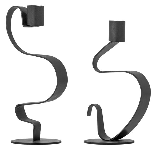 Kovový svícen Do Black – set 2 ks