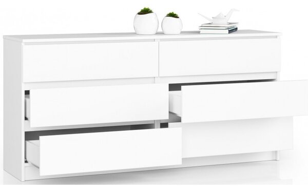 Komoda K160 6SZ bílá