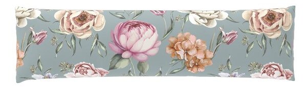 Livarno® Potah na polštář z mikrovláknitého saténu, 40 x 145 cm (květiny) (100405925001)