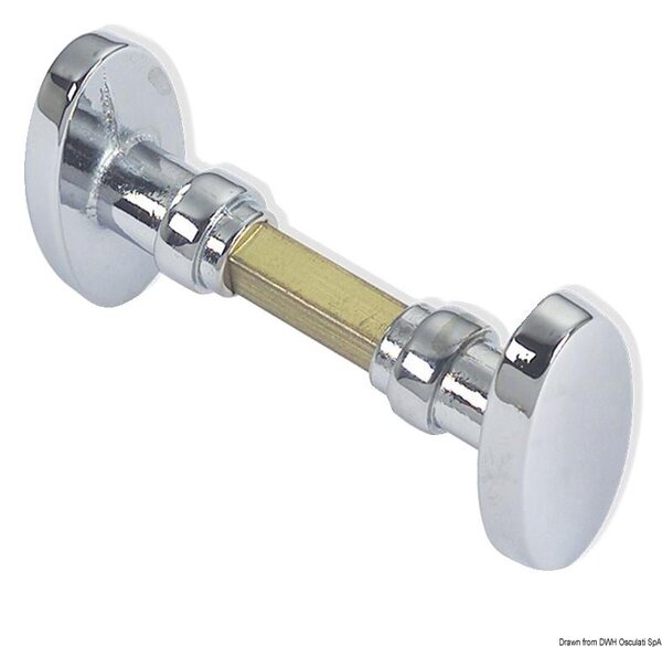 Klasická klika dveří Oval M chromovaná mosaz 26x51mm , 1 kus