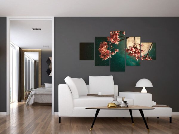 Obraz - Sakura v úplňku (125x70 cm)