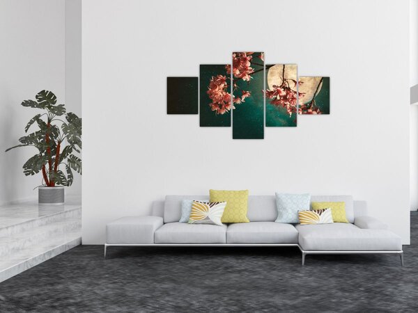 Obraz - Sakura v úplňku (125x70 cm)