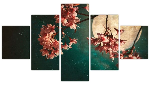 Obraz - Sakura v úplňku (125x70 cm)
