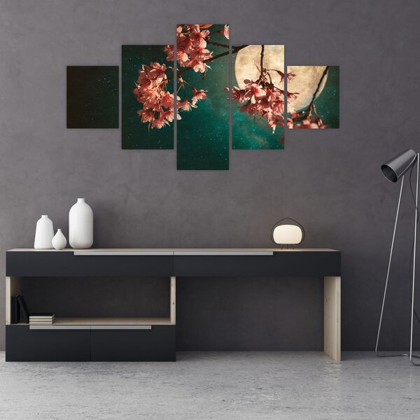 Obraz - Sakura v úplňku (125x70 cm)