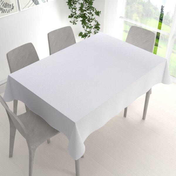 Biante Teflonový obdélníkový ubrus TF-078 Ornamenty - studená bílá 50x100 cm