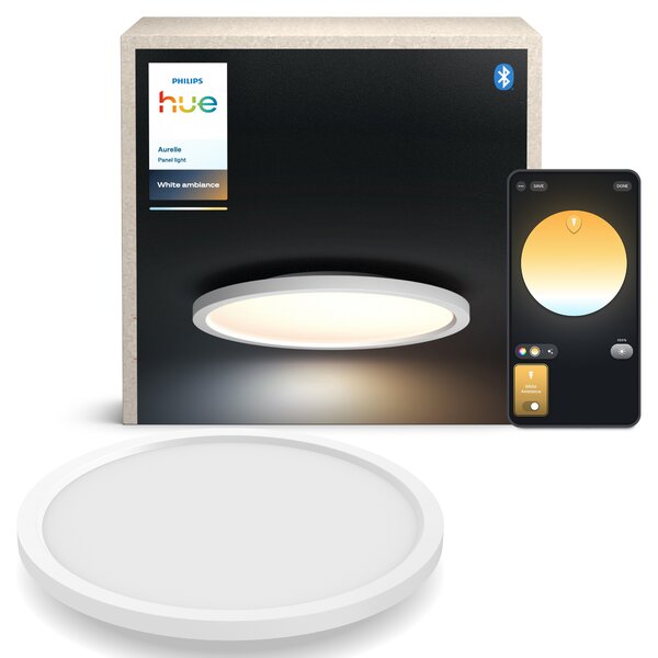 Hue Aurelle přisazený LED panel RD S (kulatý) O 39,5 cm, bílá