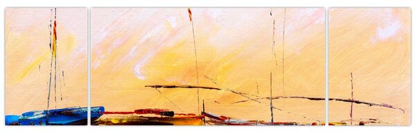 Obraz - Malba lodí (170x50 cm)