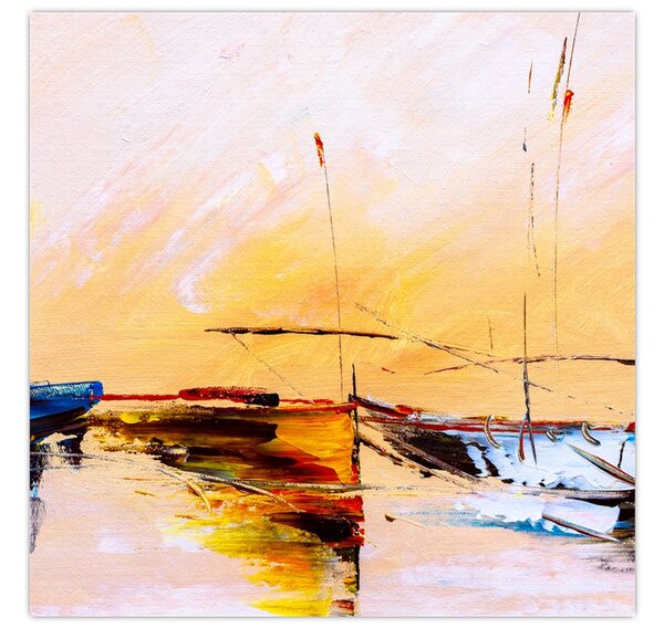 Obraz - Malba lodí (30x30 cm)