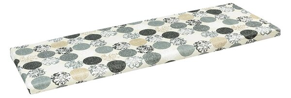 Sedák na lavici hladký Šedá,Bílá 34/605 - 40x120 cm