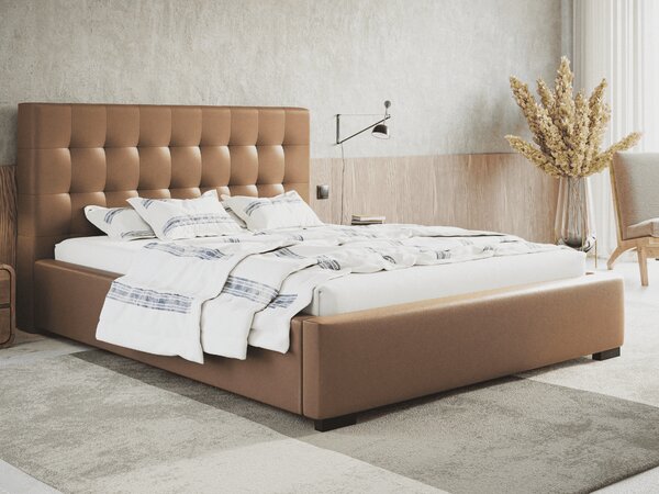 Velká manželská postel 200x200 cm Claudia Barva: Hnědá - Madryt 914
