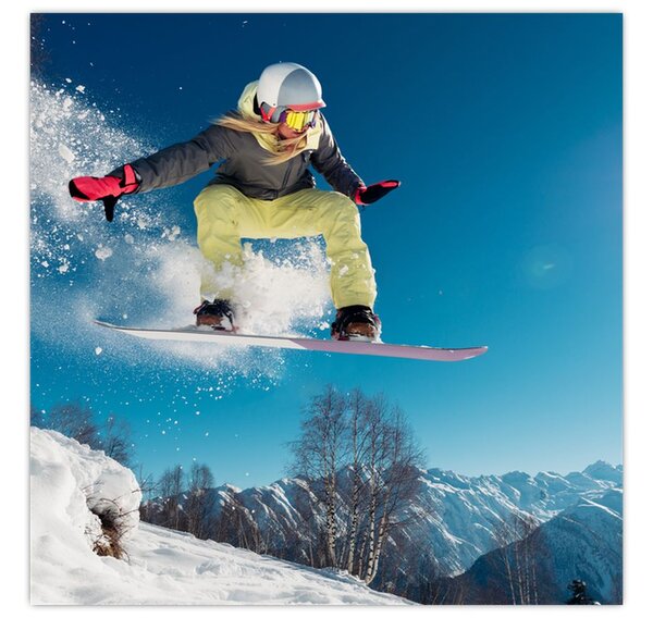 Obraz - Snowboardista (30x30 cm)
