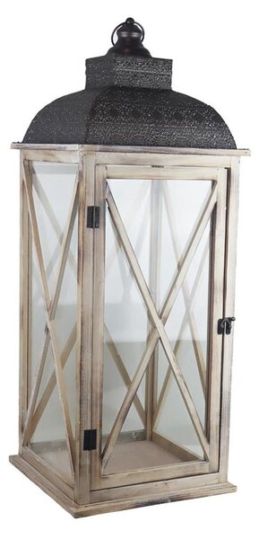 Velká dřevěná lucerna Morex D6496/C, 83 cm