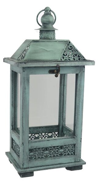 Dřevěná lucerna 28 cm D6492