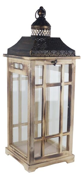 Dřevěná lucerna D6489/B 62 cm