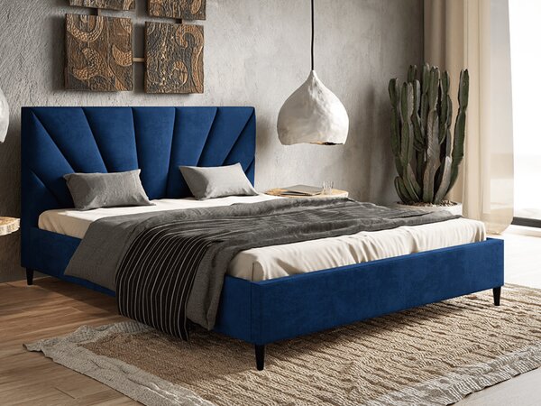 Manželská postel s roštem 160x200 cm Keren Barva: Modrá - Kronos 09