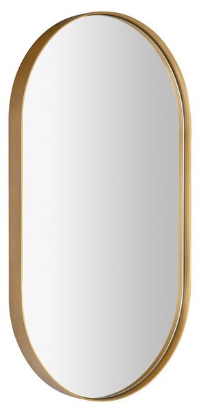 SAPHO - PUNO oválné zrcadlo v rámu 40x70cm, zlato mat ORT470
